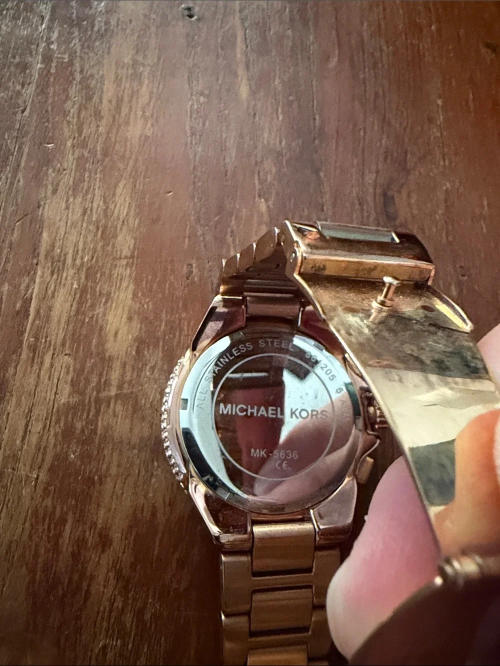 Michael Kors Rose Gold Women's Crystal Bezel Bracelet Watch